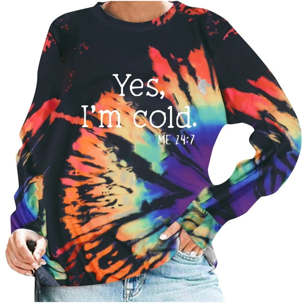 Sudadera para mujer Otoño Sudaderas Moda Impreso Camiseta suelta Blusa de manga larga Cuello redondo Tops casuales Odeerbi ODB-5