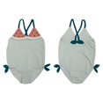 thumbnail image 2 of YunPes Toddler Baby Girl Swimsuit Cute Frui𝐭 Dress up Bathing Suit One Piece Criss Cross Ruched Birthday Beach Vacation Swimwear, 2 of 7