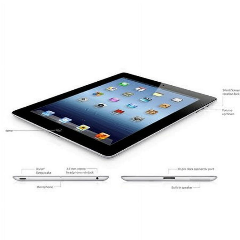 【正規取扱店】 4 iPad Apple Restored with (Refurbished Black - 32GB Wi-Fi iPad本体