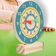 thumbnail image 3 of Reloj rompecabezas Montessori, reloj didáctico, juguete para enseñar la hora, juguete educativo temprano reloj sencillo, 3 of 9
