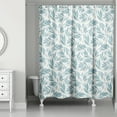 thumbnail image 2 of Creative Products Soft Blue Watercolor Leaves 71x74 Shower Curtain, 2 of 2