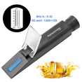 thumbnail image 4 of Refractometer Beer Brix Wort Sugar Alcohol Meter 0-30%1.000-1.120 SG Specific Gravity Handheld Tool Hydrometer Tester, 4 of 8