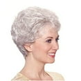 Cptfadh Women's Fashion Wig Hairshort Wave Wig Wigs SilverSynthetic