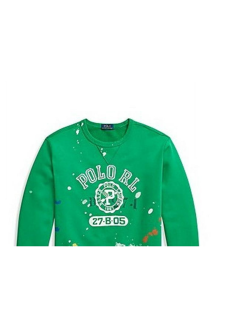 ★★POLO RALPH LAUREN★★ Fleece Crewneck Sweatshirt Green M Polo Ralph Lauren Men's Logo Fleece Sweatshirt Green Size
