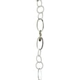 thumbnail image 3 of Long Sterling Silver Large Oval and Round Twisted Links Chain Black Onyx Links Necklace 32", 3 of 4