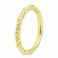 thumbnail image 3 of Sterling Silver Stackable Expressions Gold Plated Nugget Cable Ring Size 9, 3 of 5