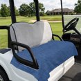 thumbnail image 4 of Navy Blue Golf Cart Seat Covers, Vintage Country Monochrome Farmhouse Golf Cart Seat Towel Cover for 2/4 Seater Bench Seats, Breathable Washable Dust & Sun Protection Seats Blanket 51''x31'', 4 of 9
