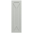 thumbnail image 5 of Ekena Millwork 15"W x 38"H True Fit PVC San Carlos Mission Style Fixed Mount Shutters, Hailstorm Gray (Per Pair - Hardware Not Included), 5 of 9