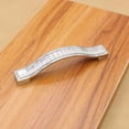 thumbnail image 4 of Modern Pearlescent Crystal Handle Color Flash Dresser Drawer Kitchen Cabinet Bedroom Closet Handle Household Hardware Supplies silver and white 128mm, 4 of 6