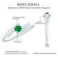 thumbnail image 6 of Rosec Jewels Emerald Promise Ring for Women - Natural Emerald Diamond Ring - AAA Quality - Ready to Gift for Valentines, 18K White Gold, US 10.00, 6 of 7