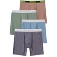 thumbnail image 2 of TANBOM Men's Bamboo Viscose Bulge Pouch Long Leg Boxer Briefs Breathable Comfort Multi Pack M, 2 of 6