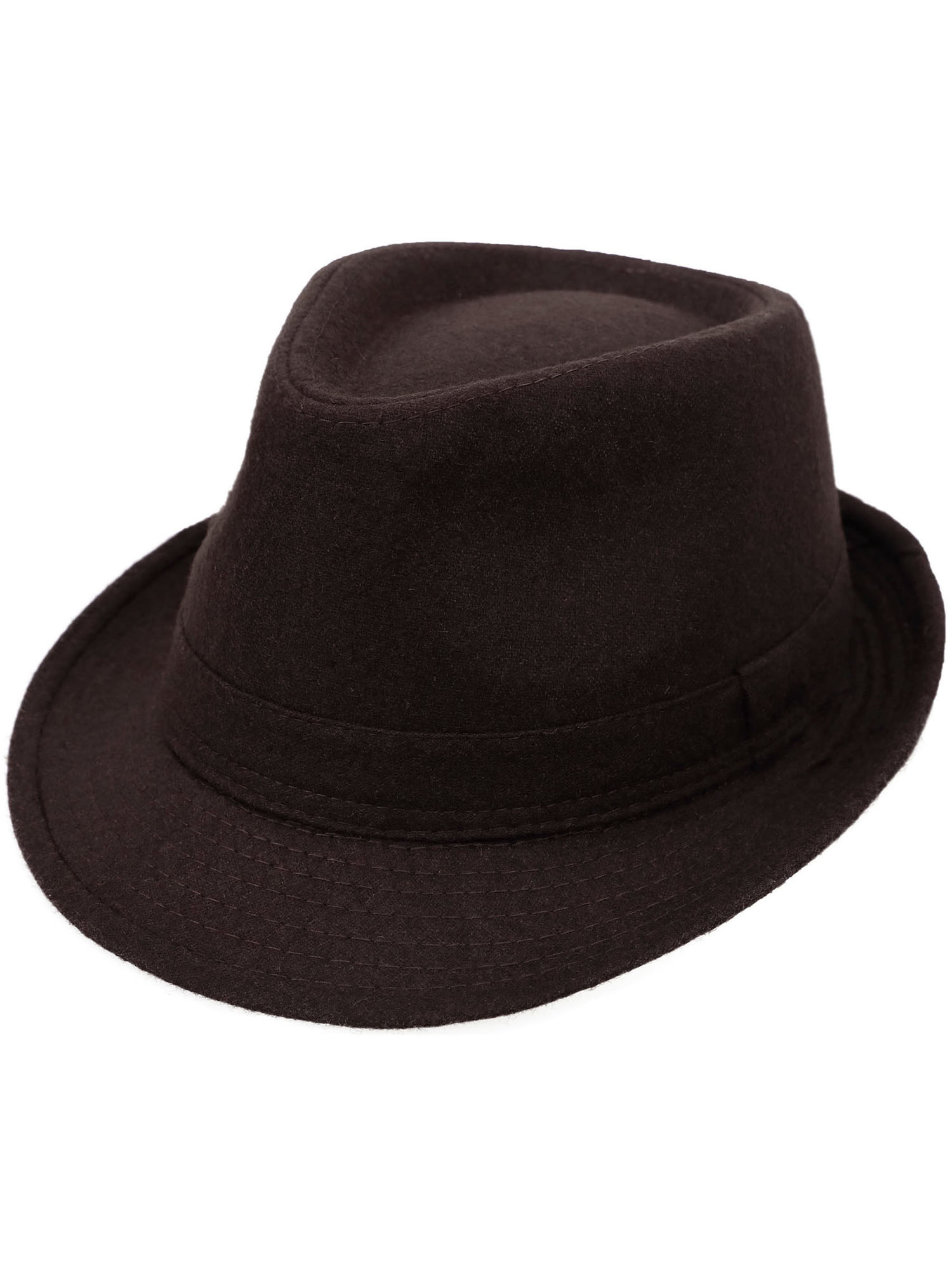 Simplicity Indiana Men's Adult Deluxe Structured Fedora Hat, Brown - image 1 of 4