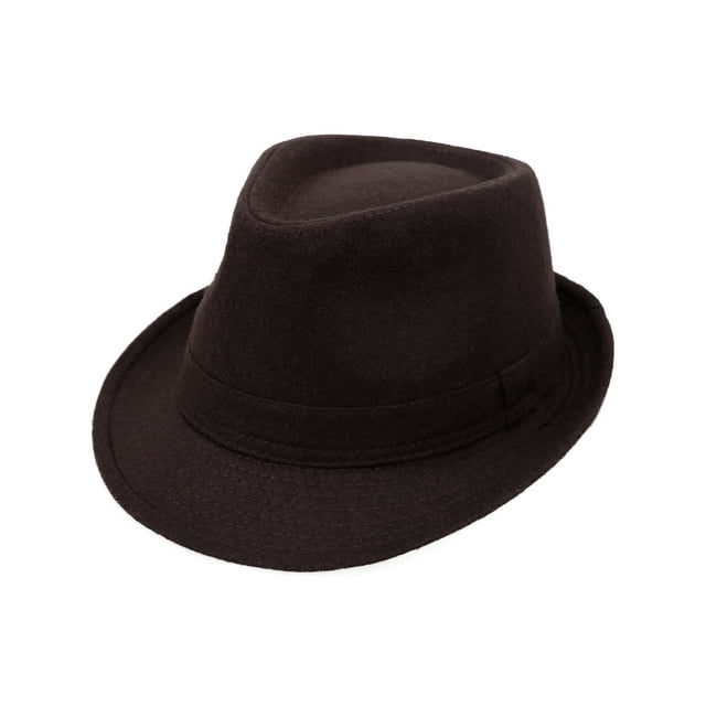 Simplicity Indiana Men's Adult Deluxe Structured Fedora Hat, Brown