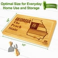 thumbnail image 2 of Bamboo State Cutting Board for Kitchen – Georgia Cheese Board, Charcuterie Platter & Serving Tray, (15" x 10"), 2 of 7