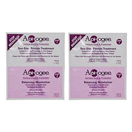 ApHogee Two-Step Protein Treatment 1oz & Balancing Moisturizer 0.75oz Packet 