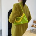 thumbnail image 3 of Bolsa Bolso de hombro portátil de color caramelo de verano Bolso de axila con cadena de PVC (Amarillo) JShteea Para Estrenar, 3 of 9