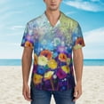 thumbnail image 4 of Easygdp Spring Flower Seasonal Men's Hawaiian Shirts Print Lapel Short Sleeve for Beach, vacation, party, casual occasions - Small, 4 of 9