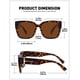 thumbnail image 3 of Gafas de Sol MEETSUN Polarizadas UV400 Marrón para Usar sobre Anteojos, 3 of 6