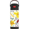 thumbnail image 3 of (4 pack) Thermos Kids Stainless Steel Funtainer Water Bottle with Straw, Dishwasher Safe, Leak Proof, Pokemon, 14 Fluid Ounces, 3 of 14