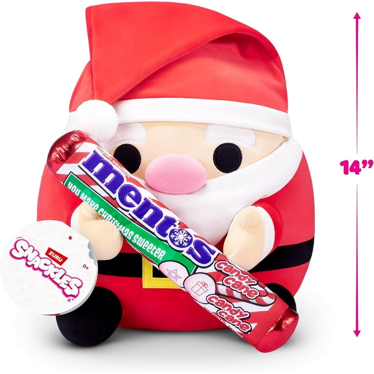 Snackles Christmas Santa Claus & Mentos 14 Inch Plush by ZURU