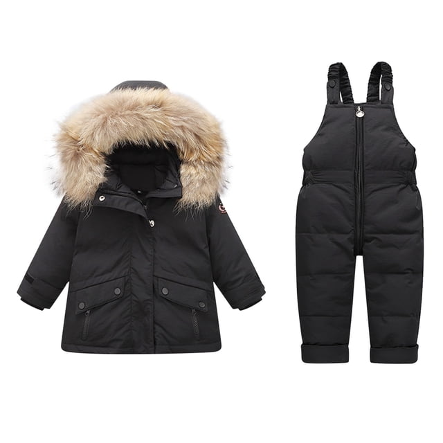 Abrigo De Invierno Para Niños Pequeños, Niños, Niñas, Bebé, Estampado De Lunares, Chaqueta Gruesa, Pantalones Con Correa, Traje De Dos Piezas Odeerbi LM103-2513
