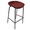 Bordeaux, variant on LeisureMod Servos Modern Barstool with Upholstered Faux Leather Seat and Powder Coated Iron Frame