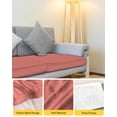 thumbnail image 4 of Pure Coral Red Couch Cushion Covers Stretch, Washable Sofa Seat Covers Individual Seat Cushion Sofa Slipcovers Simple Solid Color Couch Cover Furniture Protector S-1PCS, 4 of 7