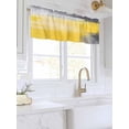 thumbnail image 3 of Valances for Windows Gray Yellow Gradient Rod Pocket Cafe Window Treatments Valance Curtains for Kitchen Bathroom Laundry Basement Windows 54"x18", 3 of 9
