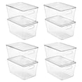 thumbnail image 1 of 8 Contenedores organizadores de despensa de plástico transparente con Tapa, Contenedores de Plástico con Asa para Organizar y Almacenar en la Despensa, para Cocina, el Frigorífico, Baño, 1 of 7