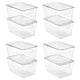 thumbnail image 1 of 8 Contenedores organizadores de despensa de plástico transparente con Tapa, Contenedores de Plástico con Asa para Organizar y Almacenar en la Despensa, para Cocina, el Frigorífico, Baño, 1 of 7