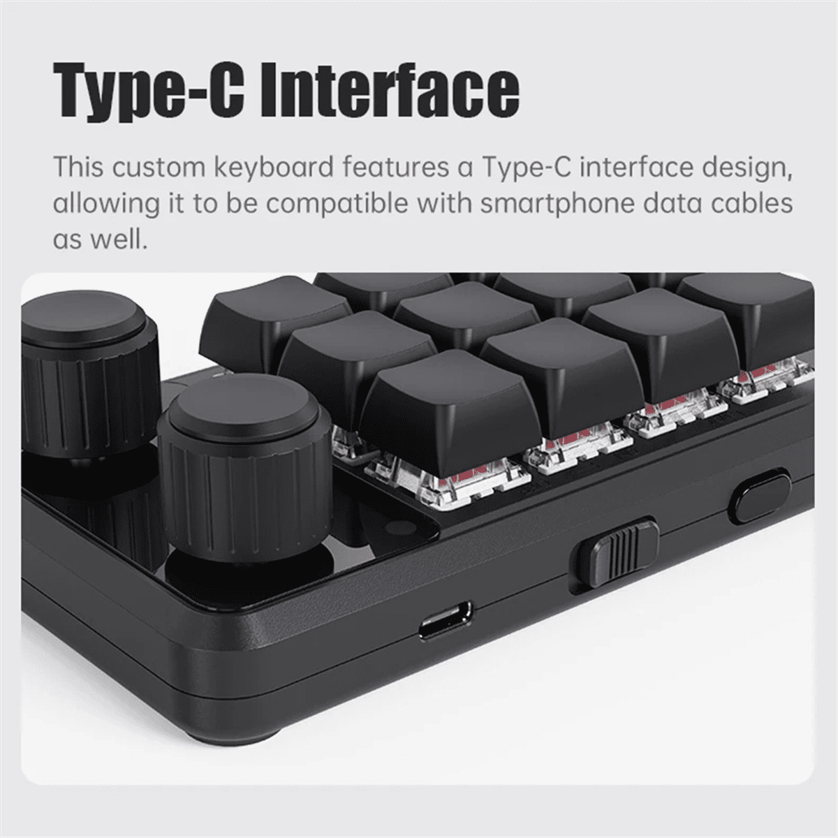 Programming Macro Custom Wired Keyboard RGB 12 Key Copy Paste Button Mini Gaming Keypad Hotswap Macropad Yellow+Black