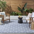 thumbnail image 2 of Nourison Essentials Moroccan Modern Indoor Outdoor Rug Blue Ivory 5' x 7', 2 of 12