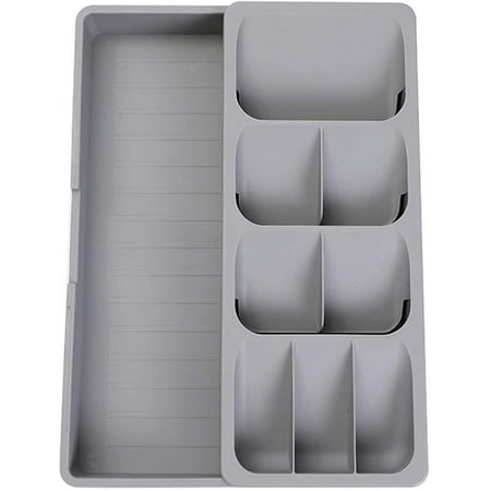 Storage Tray Cutlery Expandable Organizer for Kitchen Drawer Holding Flatware Spoons Forks
