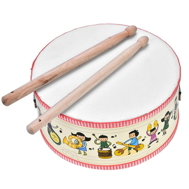 Tambor de mano, mini tambor de mano de madera, tambor de mano de madera, tambor de juguete para niños, el mejor de su clase