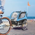 thumbnail image 4 of Demi Bonn 53" Dog Trailer for Bicycles, Dog Bike Trailer for Dogs with 3 Entrances for Travel, Quick Set-up and Fold Down, Blue, 4 of 9