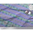 thumbnail image 3 of Pomme Violet Poly Georgette Tissu Rayure, Insecte & Floral Kaléidoscope Tissu Imprimé par la Cour 52 Pouces de Large, 3 of 3