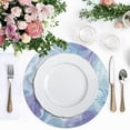 thumbnail image 4 of Ryvnso Blue Purple Marble Round Plate Mats Dining Table Placemat Set of 4 for Holiday Decoration, 4 of 7