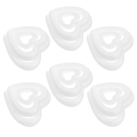 Masteelf  18 Pcs Hearts for Crafts Foam Love Ring Decoration Wreath Form