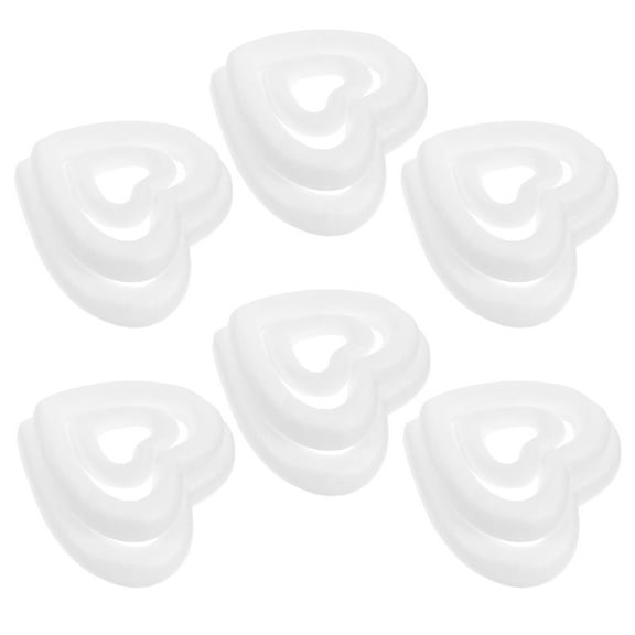 Masteelf 18 Pcs Hearts for Crafts Foam Love Ring Decoration Wreath Form