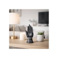 thumbnail image 2 of Resin Tattoo Hand Figurine for Home and Office Decor - Artistic Symbols Accent Display for Bathroom, Living Room, and Shelf - Graphic Sculpture Ornament for Coffee Table Decor - 10", Black & White, 2 of 12