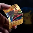 thumbnail image 3 of Cartas de Pokémon de 110 piezas, juegos de fiesta de Pikachu, tarjetas de Anime sin repetición, inglés, español, alemán, juguetes para niños, juegos de mesa, 3 of 6