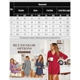 thumbnail image 5 of Oudiya Women's Button Down Nightgown V Neck Striped Sleepwear 3/4 Sleeves Nightshirts Soft Sleep Dress, S-XXL, 5 of 5