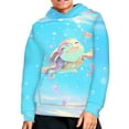 thumbnail image 2 of DISNIMO Sea Turtle Hoodies for Girls and Boys Matching Sweatshirts with Hoodie Sweatshirt Girls 6-7 Streetwear Pullover Hoodie Heart Hoodies for Kids Clothes Fall/Winter Child Student, 2 of 6
