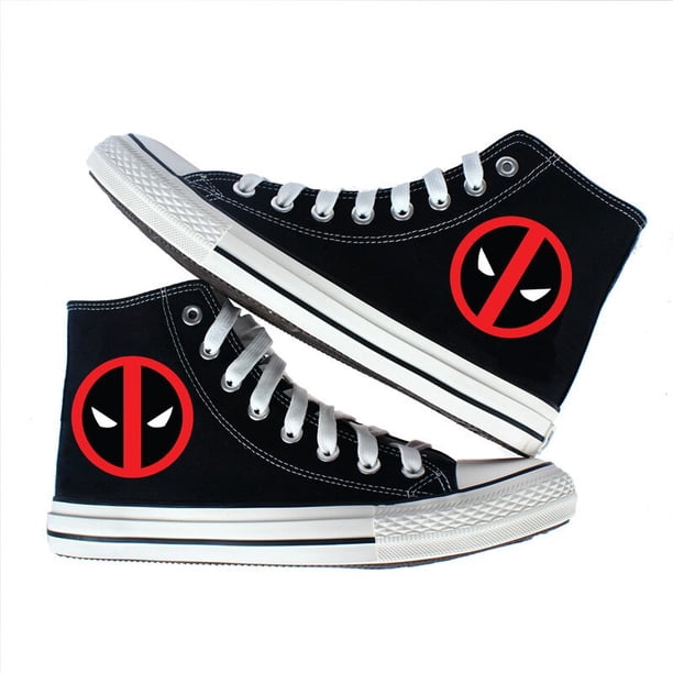 Marvel Deadpool zapatos de lona moda Harajuku Anime Casual adolescente deportes zapatos altos lindos dibujos animados niños niñas zapatos0243 Deng Xun unisex