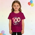 thumbnail image 2 of Coerni Boys Girls Happy 100 Days of School Prints Tee Kids 100th Day of School T-Shirt Top Casual Short Sleeve Outfits, 2 of 3