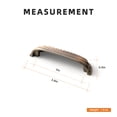 thumbnail image 2 of Goo-Ki 3"(76mm) Hole Center Brushed Copper Kitchen Cabinet Handles, Closet Classic Zinc Alloy Din Cup Cabinet Pulls Dresser Handles for Bedroom, 6 Pack, 2 of 6