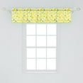 thumbnail image 2 of Ambesonne Lemon Valance Pack of 2, Cartoon Lemons Zigzags, 54"X12", Mustard Lime Green, 2 of 2
