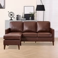 thumbnail image 5 of Bonzy Home Sectional Sofa Couch, L Shaped Faux Leather Couch Sofa with Reversible Chaise, Lounge Sofa for Living Room Apartment Small Space, 5 of 7