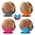 thumbnail image 1 of ShenMo Kitchen Accessories Silicone Hamburger Holder Non-contact Food Cookware Anti-dropping Fixed Box Washable Retractable, 1 of 5