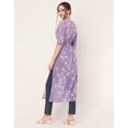 thumbnail image 4 of Moomaya Printed Long Slit Top, Womens Cotton Long Tunic Casual Tops, 4 of 9